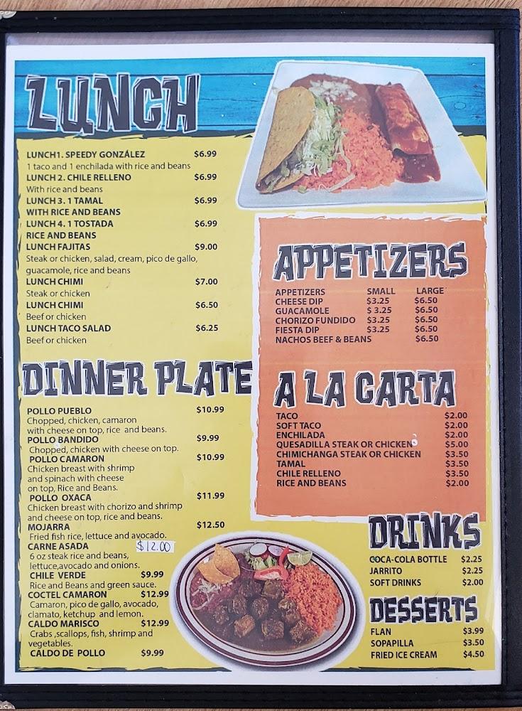 El Pueblo Mexican Restaurant Menu image 3
