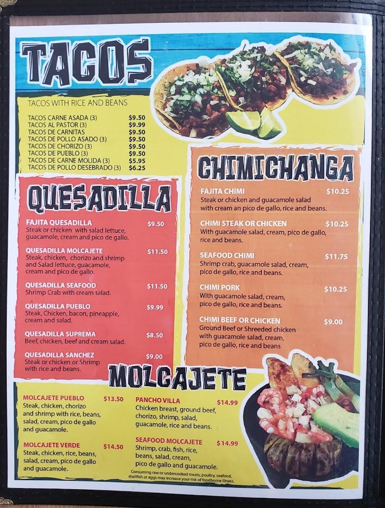 El Pueblo Mexican Restaurant Menu image 4